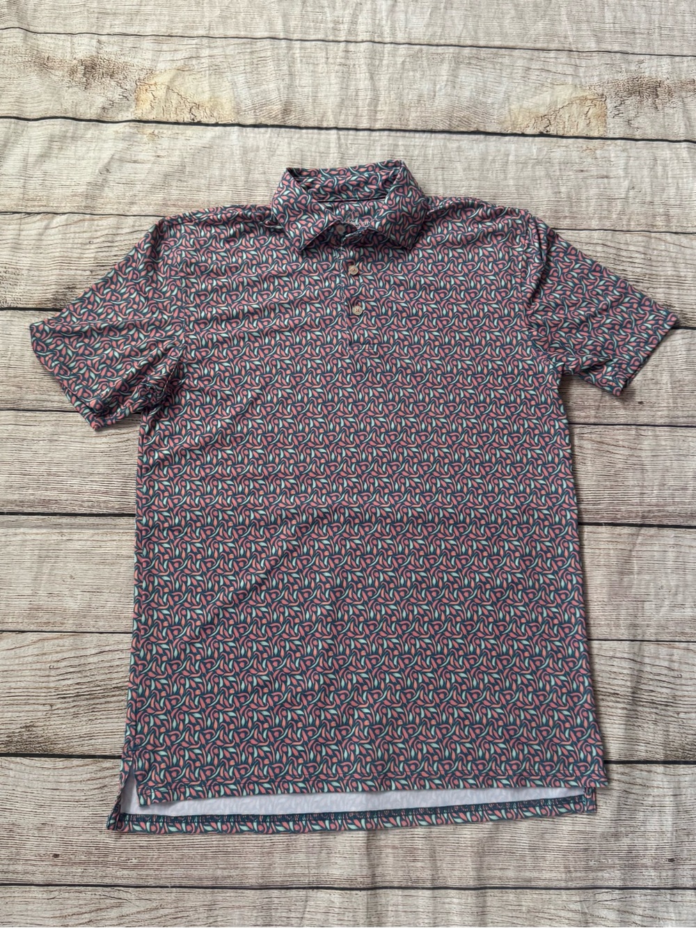 Southern Tide Polo Men's Size Small “Chili Pepper” Abstract Polo Shirt